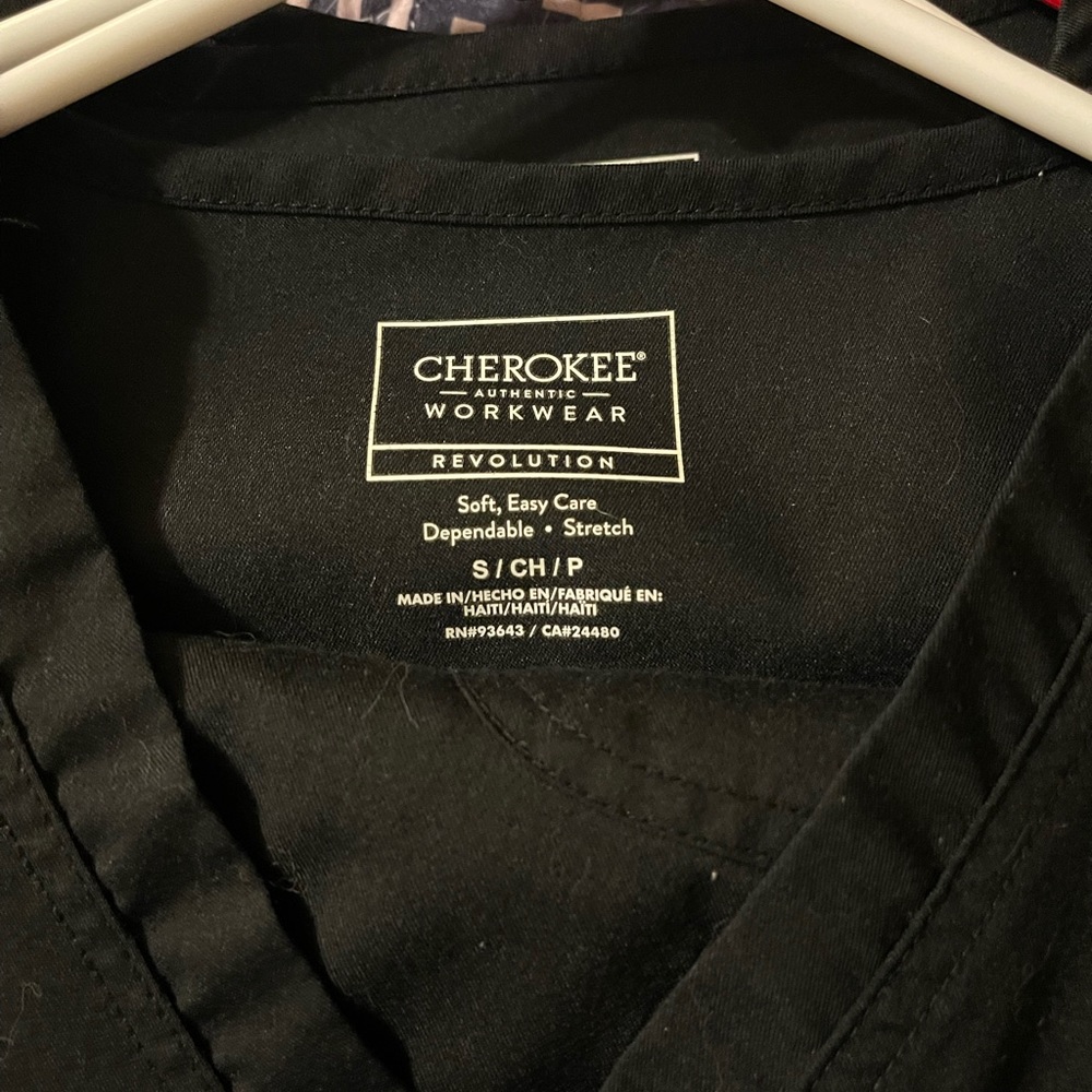 1 pair of black Cherokee scrubs /Small regular